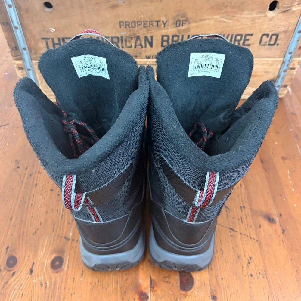 Rockmark OXM422 Mens Black Waterproof Winter‎ Snow Boots Fleece Lined Size 12.5